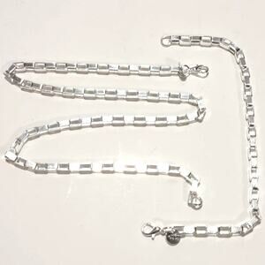 S925 Sterling Silver Necklace & Bracelet Box Chain Christmas Birthday Gift - NEW